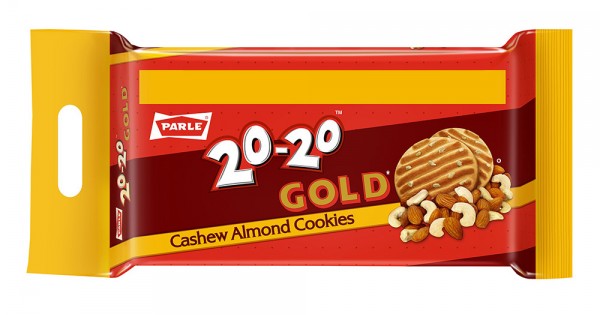 Parle 20-20 Gold Cashew Almond Cookies 600g buy 1 get 1 free